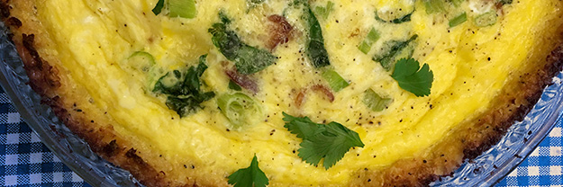 Quiche with Cauliflower Crust